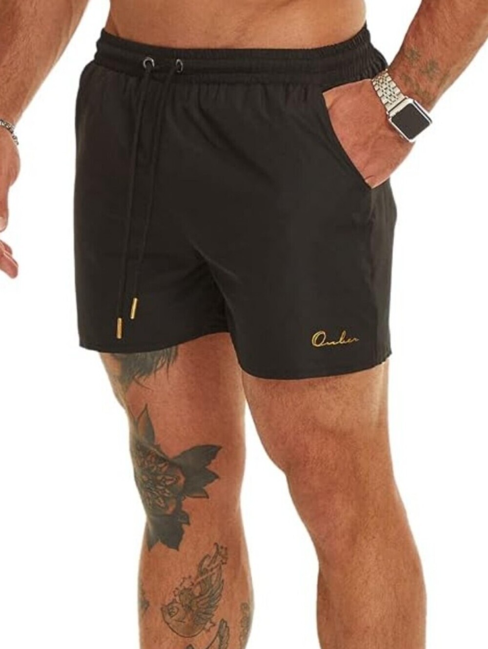 Ouber Men's Light Athletic Short Workout Quick Dry Shorts Sz Large Black